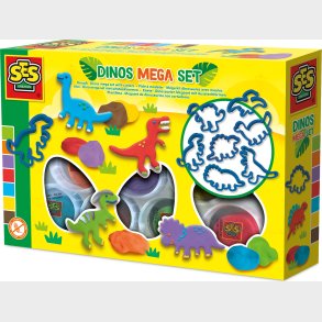 Ses Creative - Modellervoks - Dino Megast Med Udstikkere