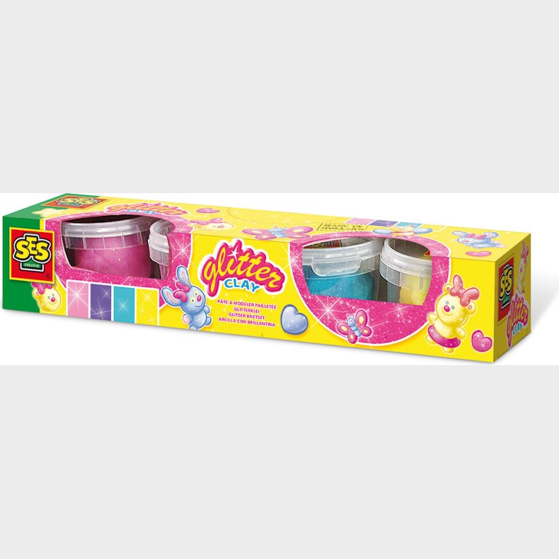 Ses Creative - Modellervoks Med Glimmer 4 X 90 G