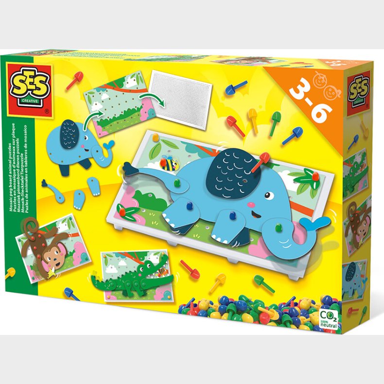 Ses Creative - Stiftmosaik Med Bevgelige Dyr