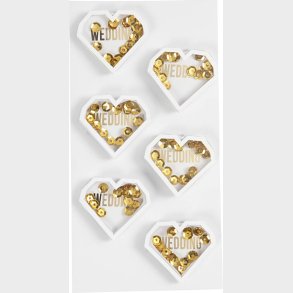 Shaker Stickers - D 4 Mm - L 32 Mm - B 38 Mm - Hvid - 6 Stk.