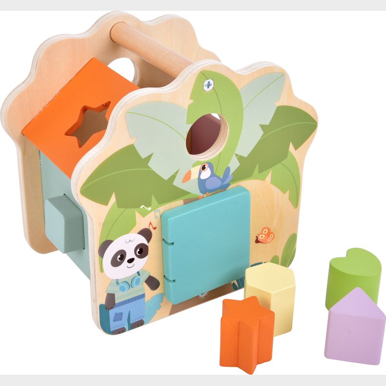 Shape-fitting Cube House "jungle Friends"