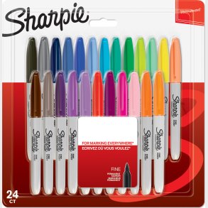 Sharpie - Permanent Marker Fine Assorted Colours 24-blister (2065405)