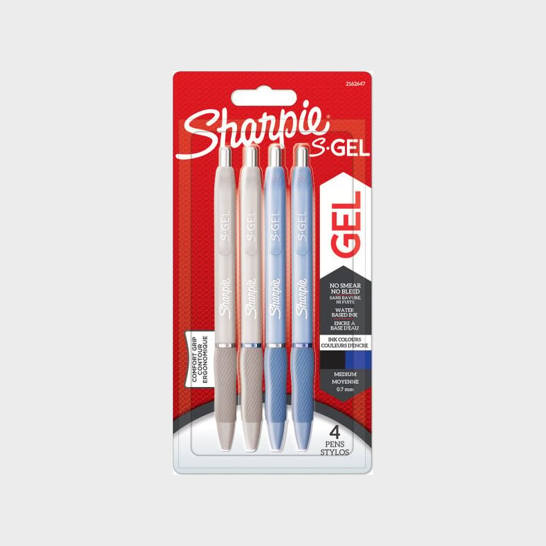 Sharpie - S-gel Pens Medium Point - Frost Blue & White Pearl Barrels (2162647)