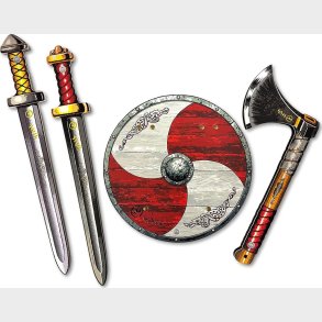 Shield Sven Viking Set (two Swords And Axe)