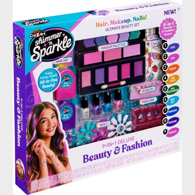 Cra-z-art - Shimmer N' Sparkle - Beauty Fashion Hair Makeup Nails Set