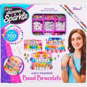 Shimmer N Sparkle - Bogstav Perler Til Armb�nd - Diy S�t Til B�rn
