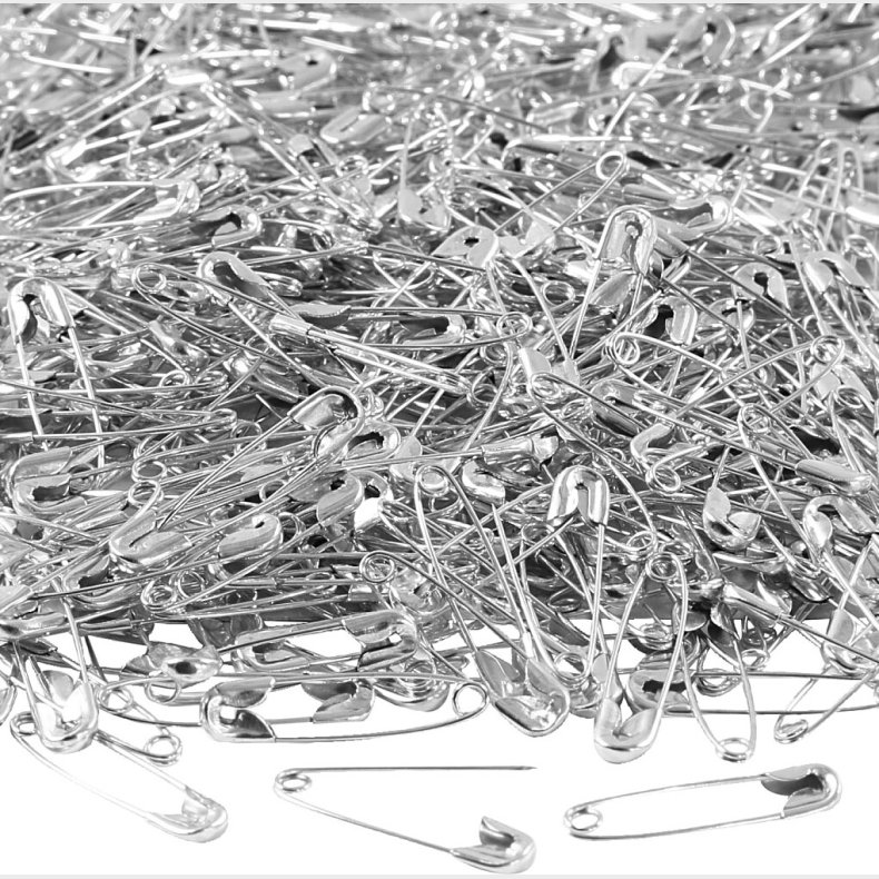 Sikkerhedsnle - L 22 Mm - Tykkelse 0,6 Mm - Slv - 500 Stk.