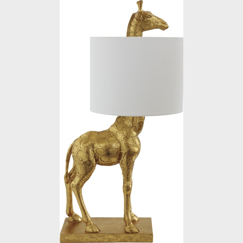 Creative Collection - Silas Bordlampe Med Skrm - Guld - Polyresin