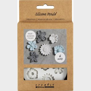 Silikoneform - Blomst - H 0,5 Cm - L 1,5-2,5 Cm - 1 Stk.