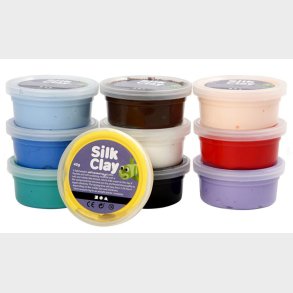 Silk Clay 10 x 40 gr. - Basisfarver