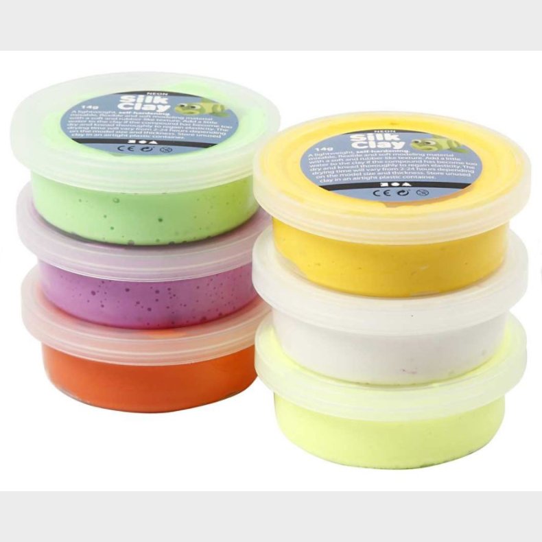 Creativ Company | Silk Clay 6 x14 gr. - P�skefarver