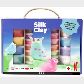 Creativ Company | Silk Clay i gaveske, 28 btter + vrktj