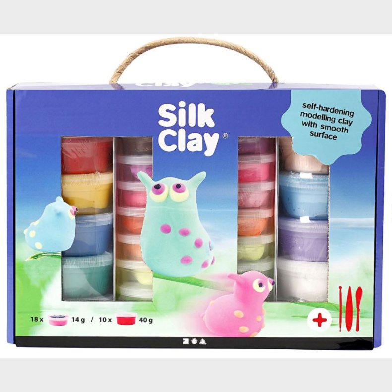 Creativ Company | Silk Clay i gave�ske, 28 b�tter + v�rkt�j