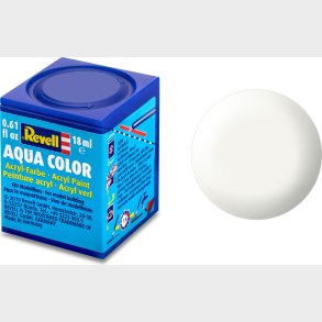 Revell - Maling - Aqua Color Silk White Acrylic - Ral 9010 - 18 Ml - 36301 - Revell