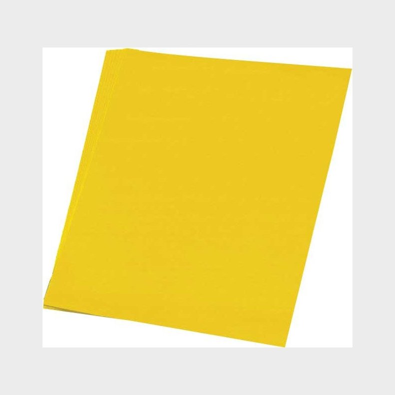Silkepapir 5 Ark 50 X 70 Cm - 18 G - Gul - Haza