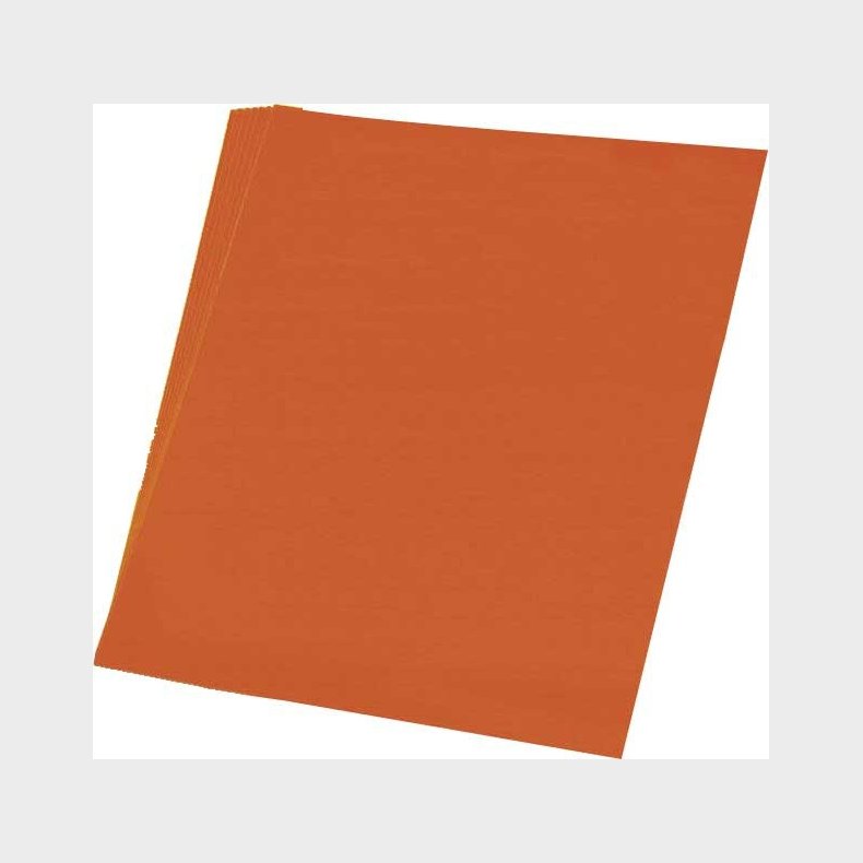 Silkepapir 5 Ark 50 X 70 Cm - 18 G - Orange - Haza