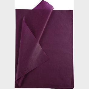 Silkepapir - 50x70 Cm - 14 G - Bordeaux - 25 Ark