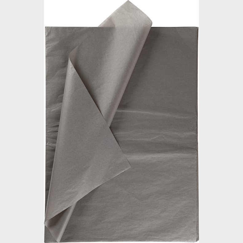 Silkepapir - 50x70 Cm - 14 G - Mrk Gr - 25 Ark