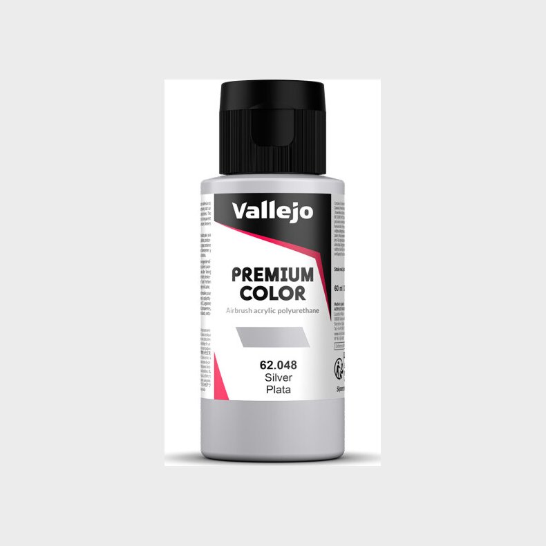 Vallejo - Premium Airbrush Maling - S�lv 60 Ml