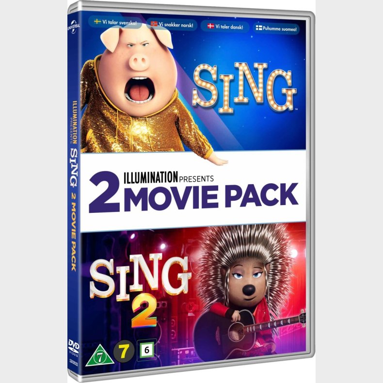 Syng 1-2 Filmene / Sing 1-2 - DVD - Film
