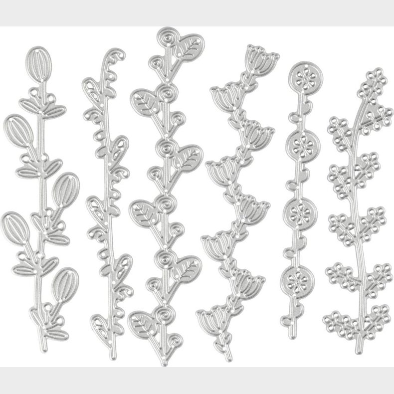Prge- Og Skreskabelon - Blomsterranker - Str. 143x123 Mm