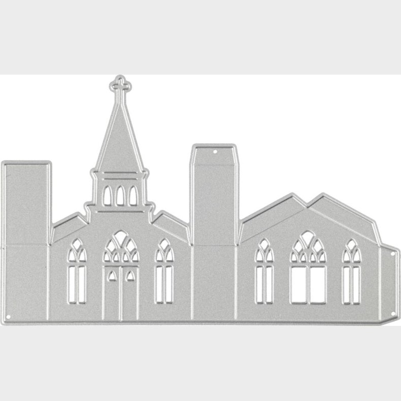 Prge- Og Skreskabelon - Kirke - Str. 135x85 Mm
