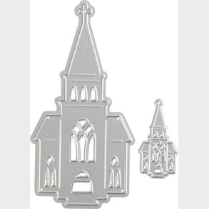 Prge- Og Skreskabelon - Kirker - Str. 46x91+18x35 Mm