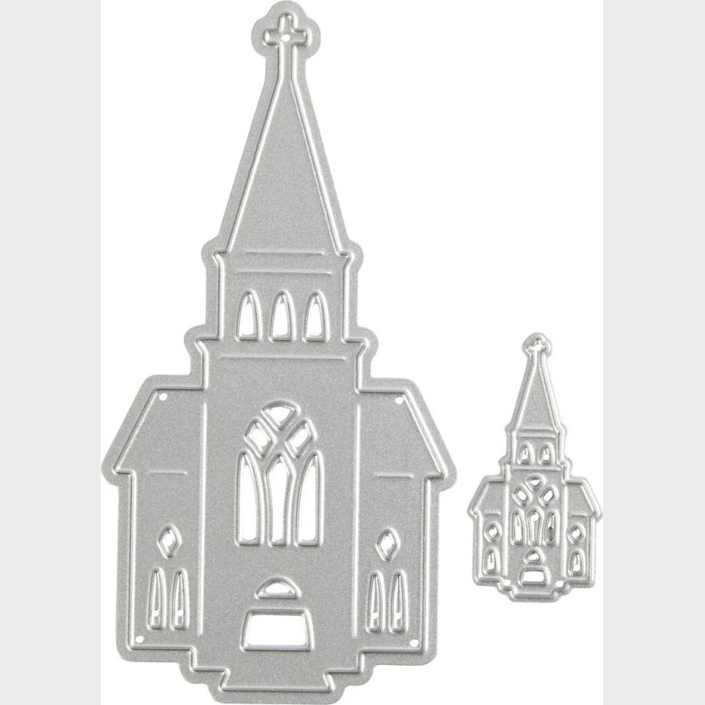Prge- Og Skreskabelon - Kirker - Str. 46x91+18x35 Mm