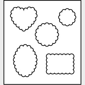 Skreskabelon - Forme Med Blget Kant - Str. 14x15,25 Cm - Tykkelse 15 Mm