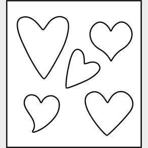 Skreskabelon - Hjerte - Str. 14x15,25 Cm - Tykkelse 15 Mm