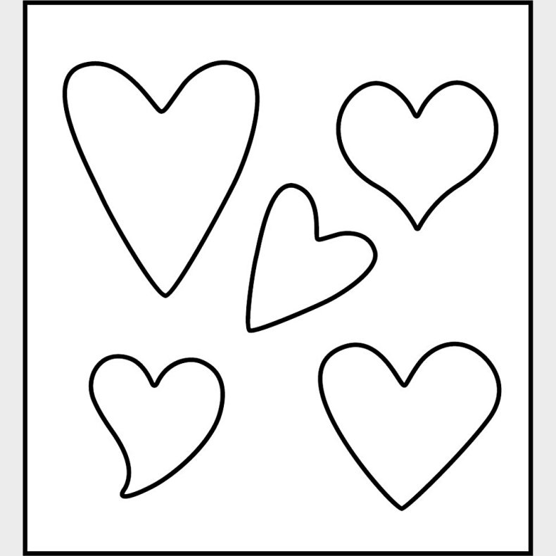 Skreskabelon - Hjerte - Str. 14x15,25 Cm - Tykkelse 15 Mm