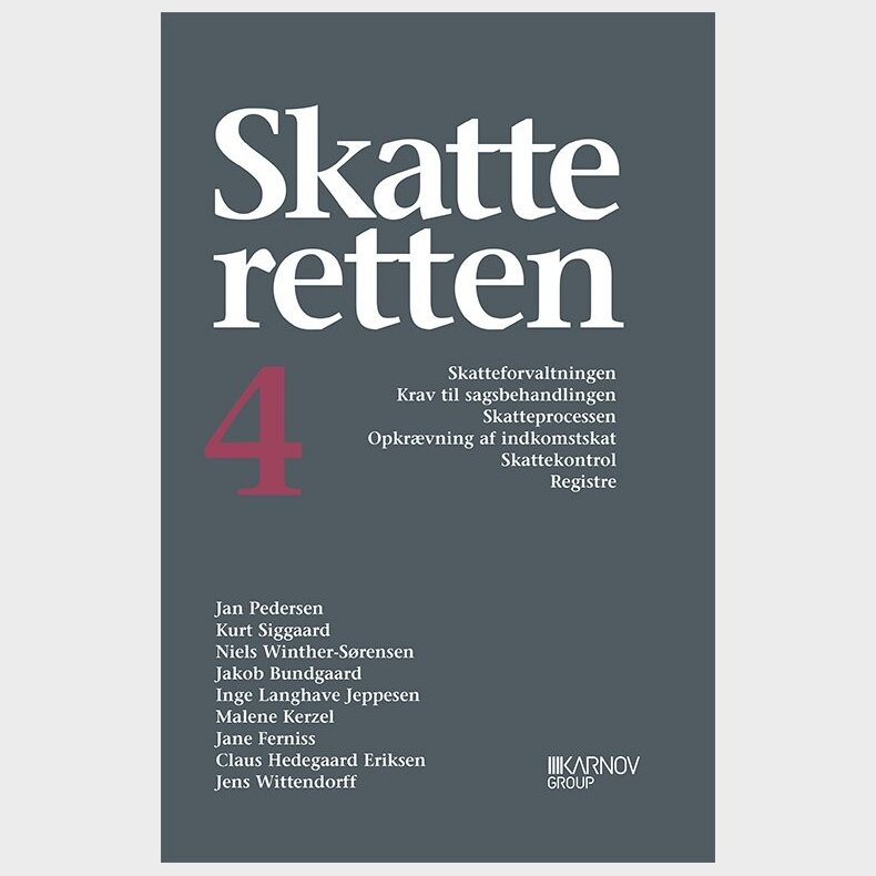 Skatteretten 4 - Jan Pedersen - Bog