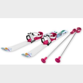 Ski til Brn 70 cm med skistave, Hvid/Lilla