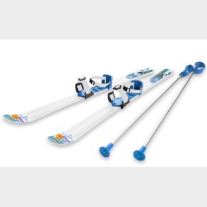 Ski til Brn 90 cm med skistave, Hvid/Bl