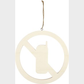 Skilt - Mobiltelefoner Forbudt - Str. 21,3 Cm - Tykkelse 0,9 Cm - 1 Stk.