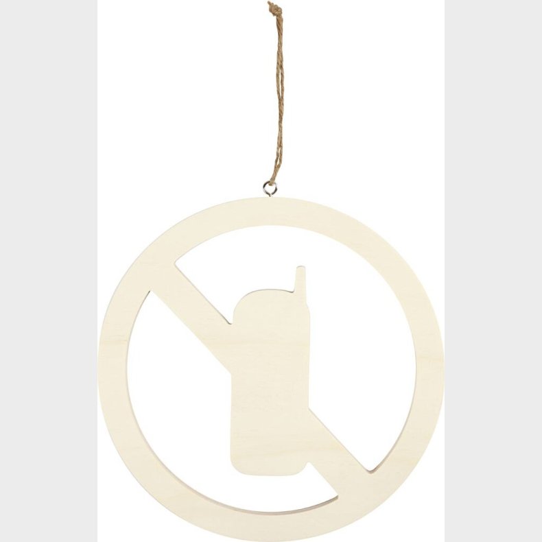 Skilt - Mobiltelefoner Forbudt - Str. 21,3 Cm - Tykkelse 0,9 Cm - 1 Stk.