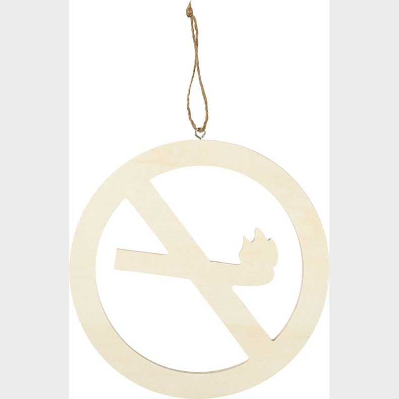 Skilt - Rygning Forbudt - Str. 21,3 Cm - Tykkelse 0,9 Cm - 1 Stk.