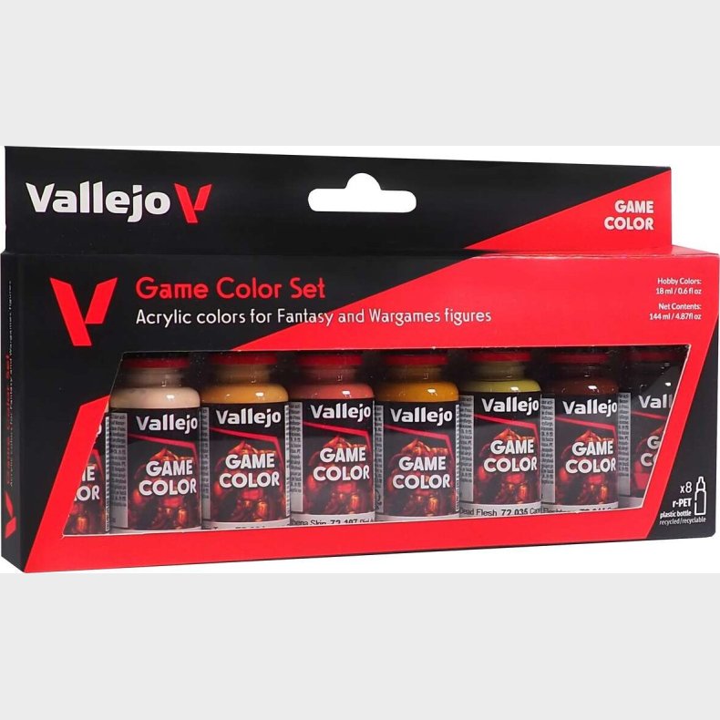 Vallejo - Game Color Maling S�t - Skin Tone - 8x18 Ml - 72187