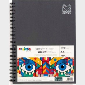 Skitsebog Med Spiralryg - A4 - Sketchbook - 40 Sider - Carioca Plus
