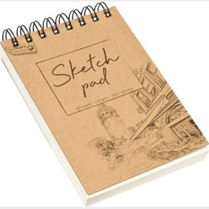 Skitseblok Med Spiralryg - 11x16,,5 Cm - 120 G - 80 Ark