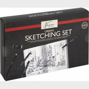 Skitses�t Med Skitsebog - 12 Dele - Nassau Fine Art