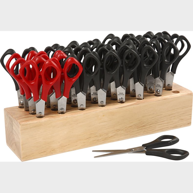 Skolesakse Med Holder - Hjre Og Venstre - L 14 Cm - Rund