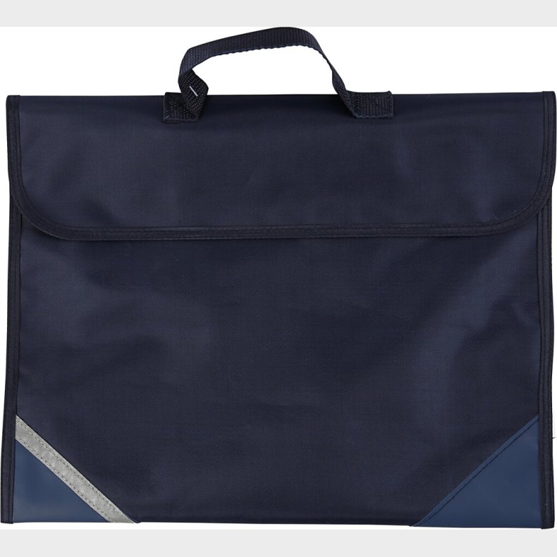 Skuldertaske Med Hndtag - 36x29x9 Cm - Mrk Bl