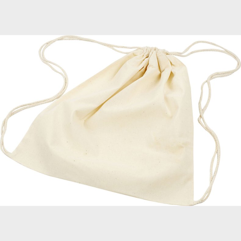 Stofposer Med Snor - Diy - Uden Motiv - Lys Natur - 37x41 Cm - 3 Stk