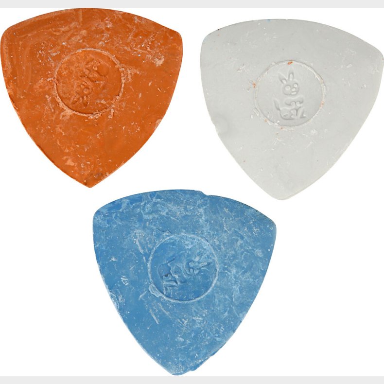 Skrdderkridt -  5,5 Cm - Bl - Rd - Hvid - 3 Stk.