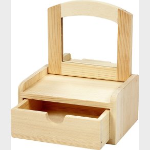 Skuffe Med Spejl - Str. 12x10x6,5 Cm - 1 Stk.