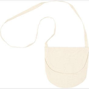 Skuldertaske - Diy - Uden Motiv - Lys Natur - 15x14 Cm