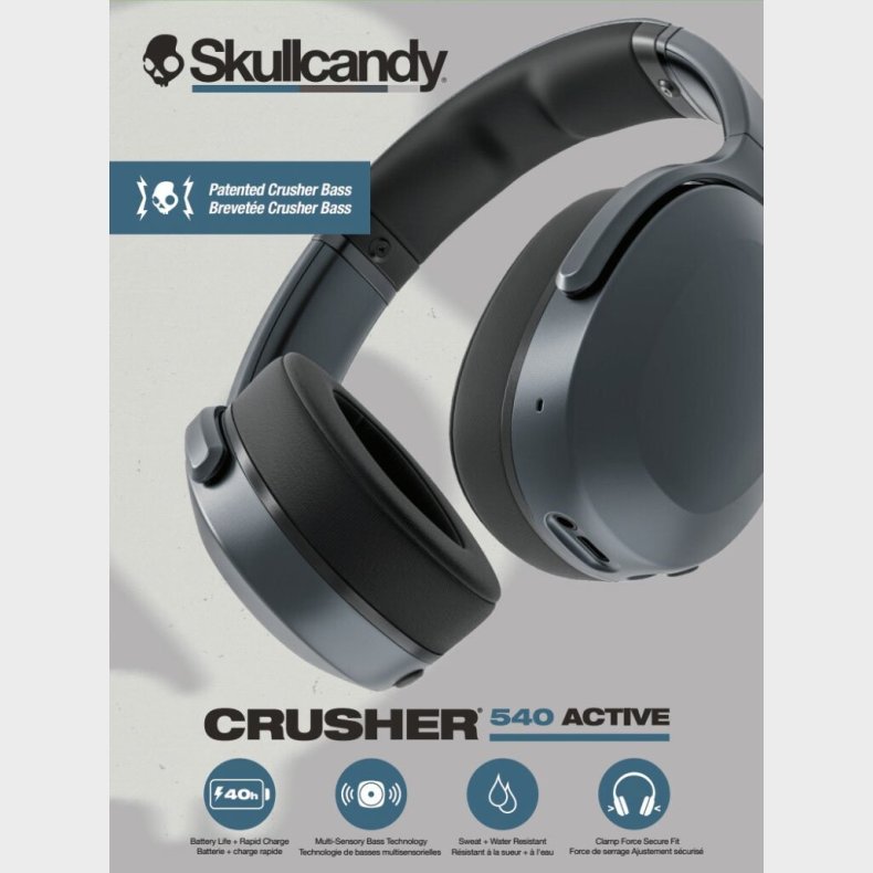 Skullcandy - Crusher 540 Active Over-ear - Black Coal