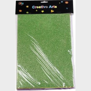 Skumplader A4 M/glimmer 10stk. Ass. Farver