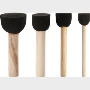 Skumstencil Pensler - � 13+20+25+35 Mm - 4 Stk.